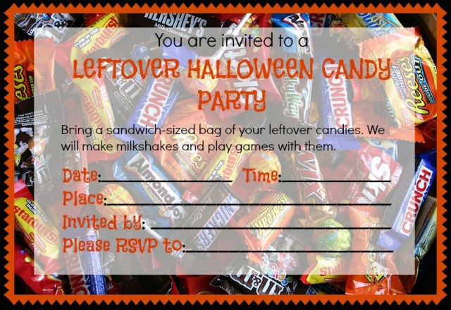 Halloween Candy Party template